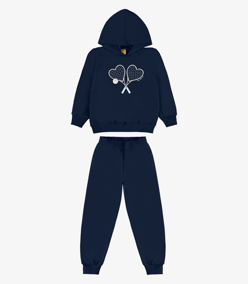 Conjunto Blusão com Calça Moletom Rovi Kids Azul