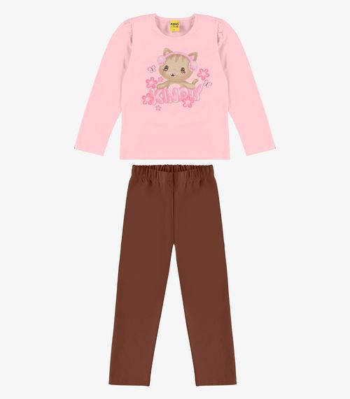 Conjunto Blusa Com Legging Rovi Kids Rosa
