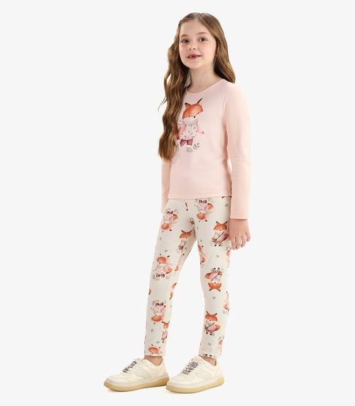 Legging Malha Soft Touch Rovi Kids Bege