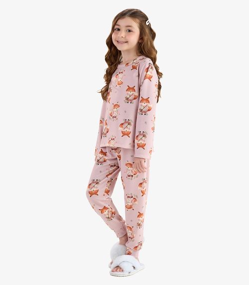 Pijama Malha Soft Touch Rovi Kids Rosa