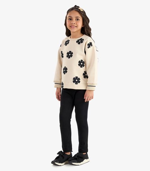 Conjunto Blusão com Legging Molecotton Rovi Kids Bege
