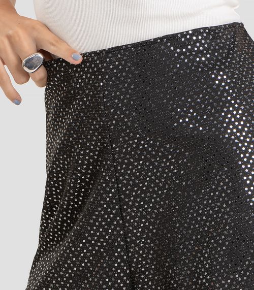 Shorts Feminino em Malha Lantejoula Dianna Preto