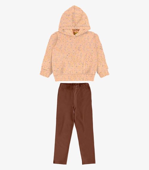 Conjunto Blusão com Legging Molecotton Rovi Kids Marrom