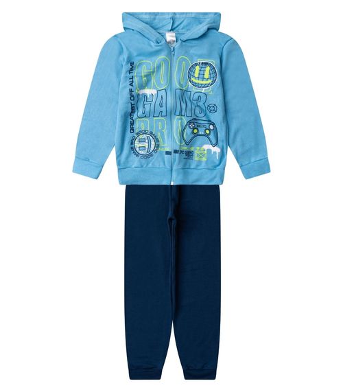 Conjunto Moletom Menino Jaqueta E Calça Select Azul