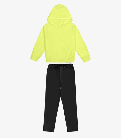Conjunto Blusão Com Legging Feminino Rovi Kids Amarelo