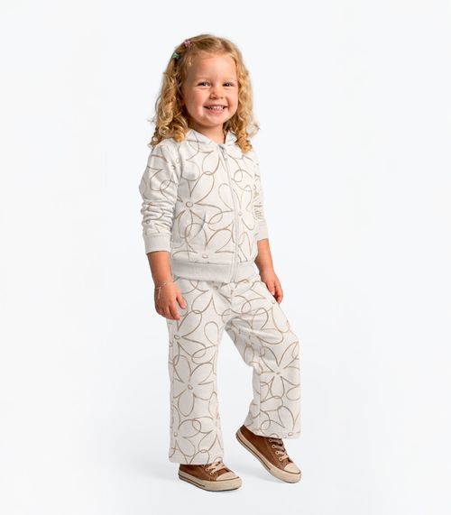 Conjunto Jaqueta com calça Feminino Rovi Kids Bege