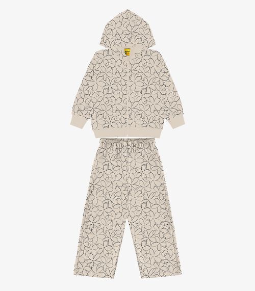 Conjunto Jaqueta com calça Feminino Rovi Kids Bege