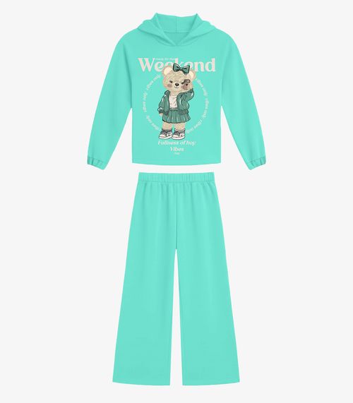 Conjunto Blusão Com Calça Feminino Rovi Kids Verde