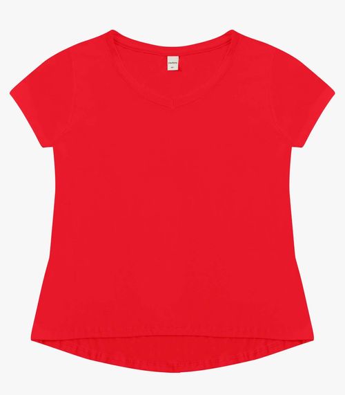 Blusa Básica Feminina Viscotorcion Rovitex Vermelho