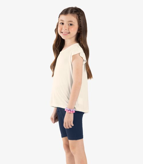 Bermuda Ciclista Infantil Feminina Rovi Kids Azul