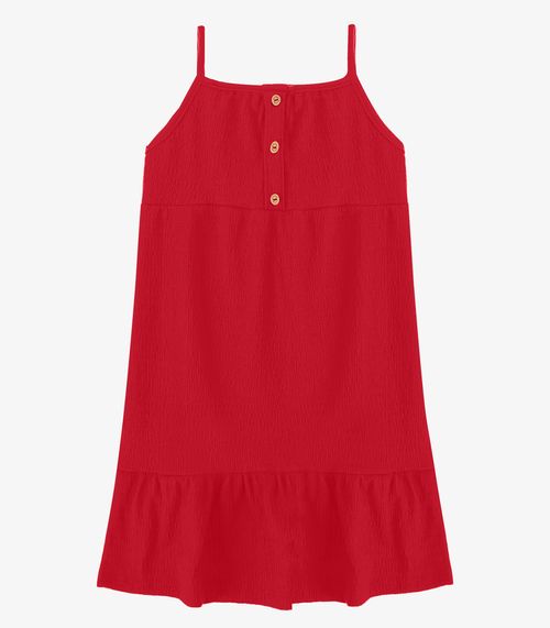 Vestido Infantil Feminino Anarruga Trick Nick Vermelho