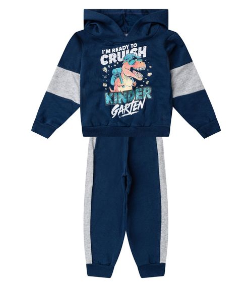 Conjunto Moletom Menino Blusão E Calça Select Azul