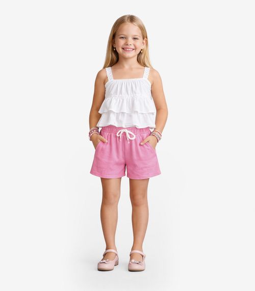 Shorts Feminino Infantil Trick Nick Rosa