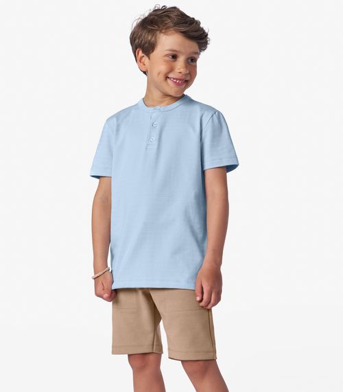 Camisa Masculina Infantil Peitilho Trick Nick Azul