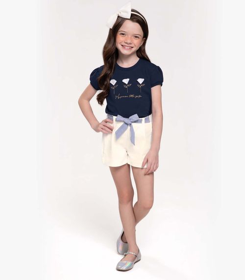 Blusa Feminina Infantil Com Estampa Trick Nick Azul