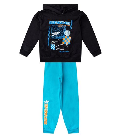 Conjunto Moletom Menino Blusão E Calça Select Preto