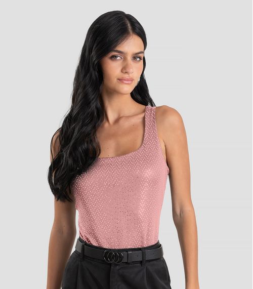 Body Feminino em Malha Lantejoula Dianna Unica