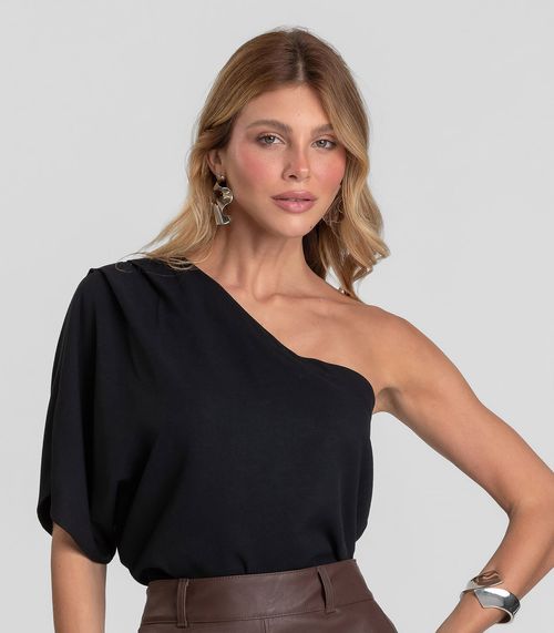 Blusa Feminina Manga 7/8 Dianna Preto