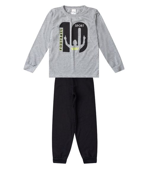 Conjunto Menino Blusa Longa E Calça Select Cinza