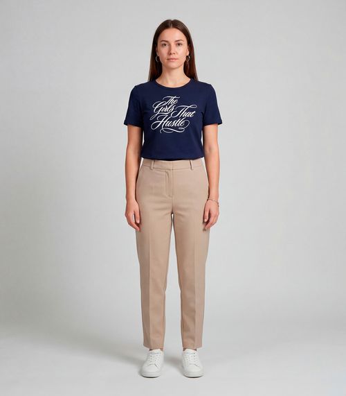 Blusa Feminina Com Estampa Localizada Infinita Cor Azul