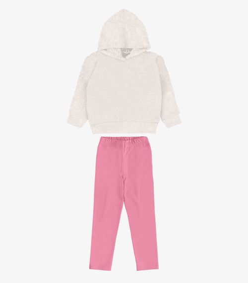 Conjunto Blusão Com Legging Menina Rovi Kids Bege