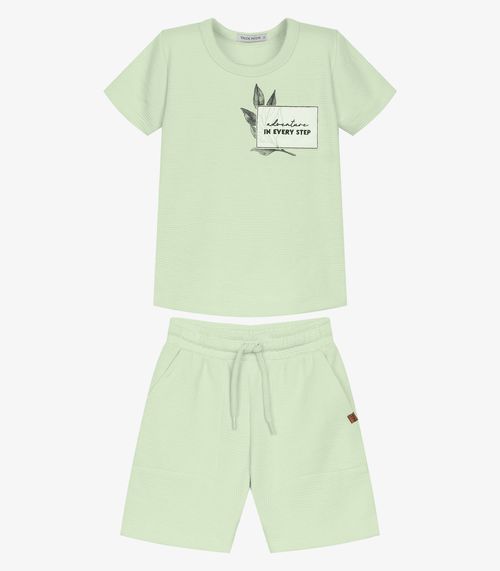 Conjunto Infantil Camiseta Com Bermuda Trick Nick Verde
