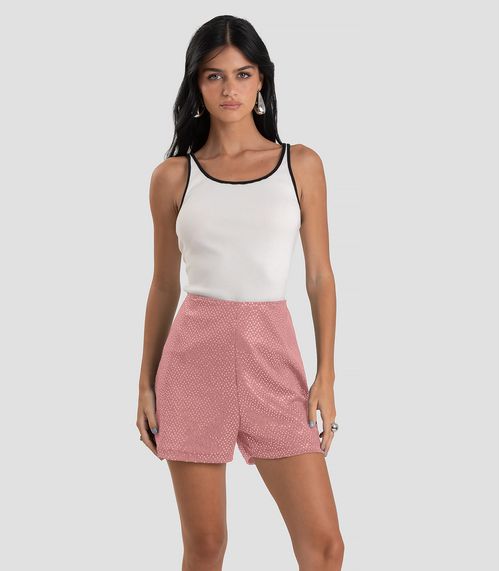 Shorts Feminino em Malha Lantejoula Dianna Unica