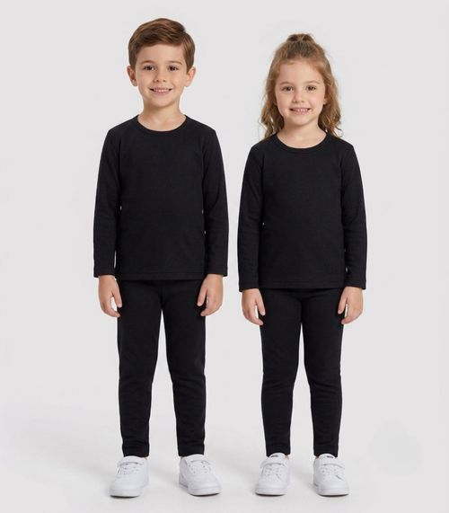 Conjunto Termico Juvenil Segunda Pele Select Preto