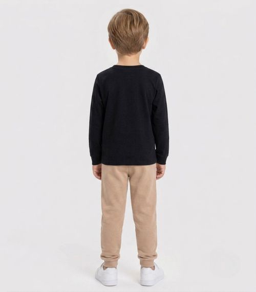 Conjunto Menino Blusa Longa E Calça Select Preto