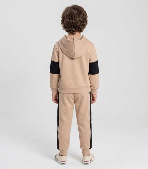 Conjunto Moletom Menino Blusão E Calça Select Bege