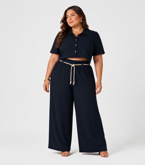 Conjunto Feminino Plus Size Unique Fashion Azul