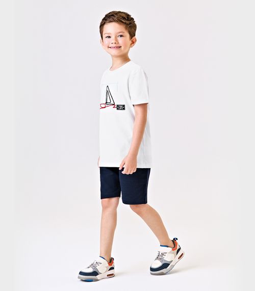 Bermuda Infantil Com Bolso Lateral Trick Nick Azul