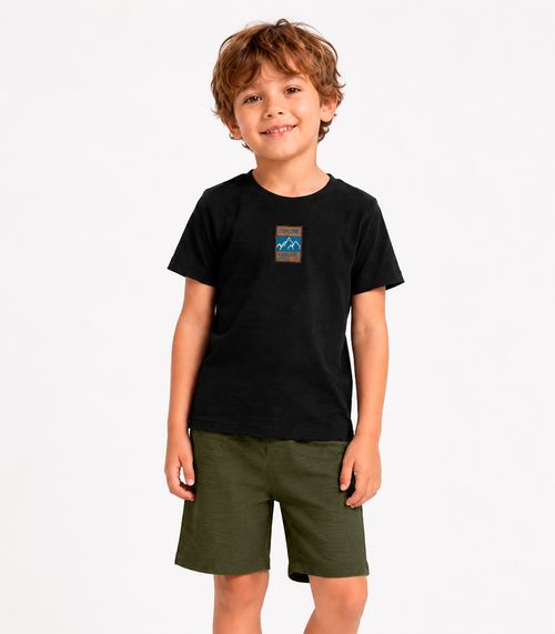 Conjunto Camiseta E Bermuda Infantil Trick Nick Preto