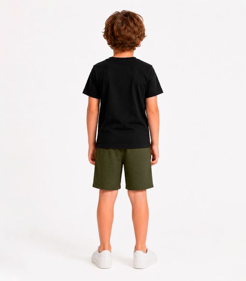 Conjunto Camiseta E Bermuda Infantil Trick Nick Preto