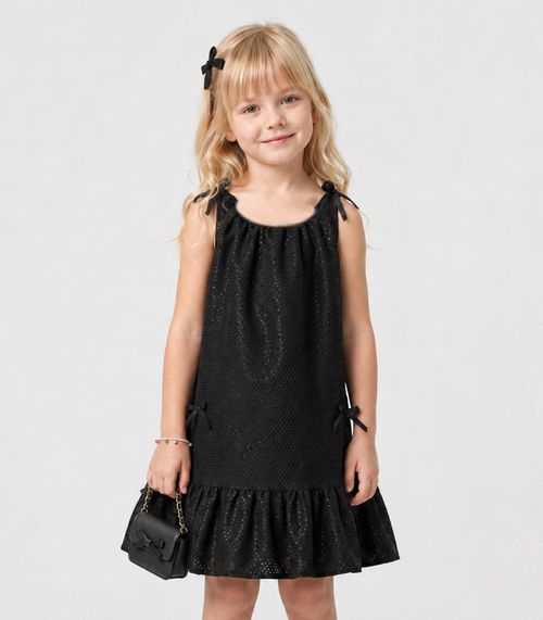 Vestido Feminino Intantil Trick Nick Preto