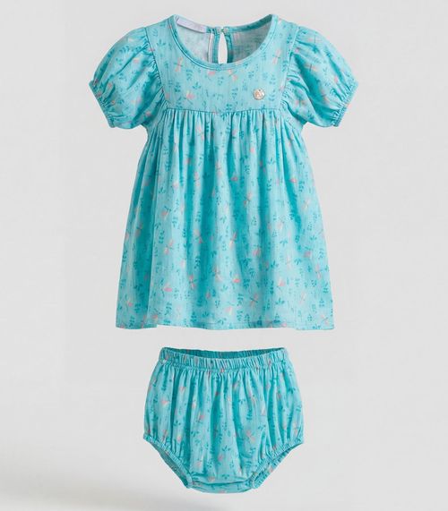 Vestido com Calcinha Menina Trick Nick Azul