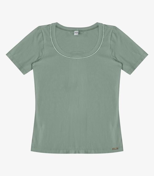 Blusa Feminina Ribana de Viscose Rovitex Verde