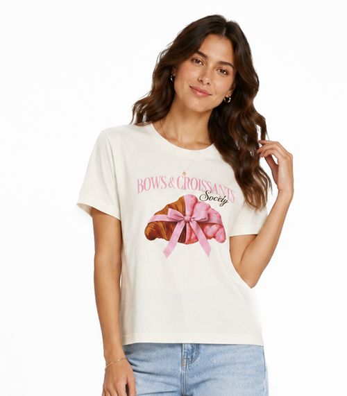 Blusa Feminina Em Meia Malha Com Estampa Rovitex Bege