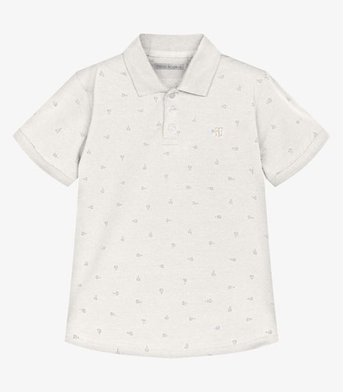 Conjunto Infantil Polo Com Bermuda Trick Nick Bege