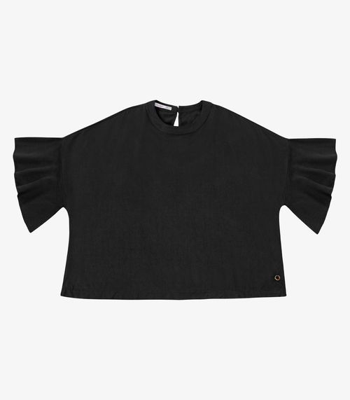Blusa Feminina Manga Ampla Secret Glam Preto