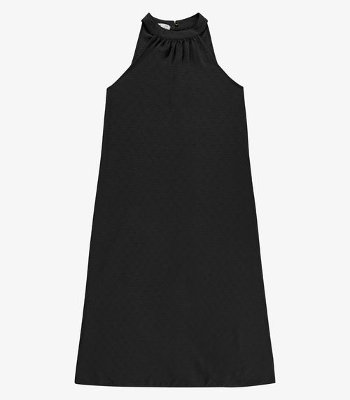 Vestido Feminino Super Midi Evasê Liso Endless Preto