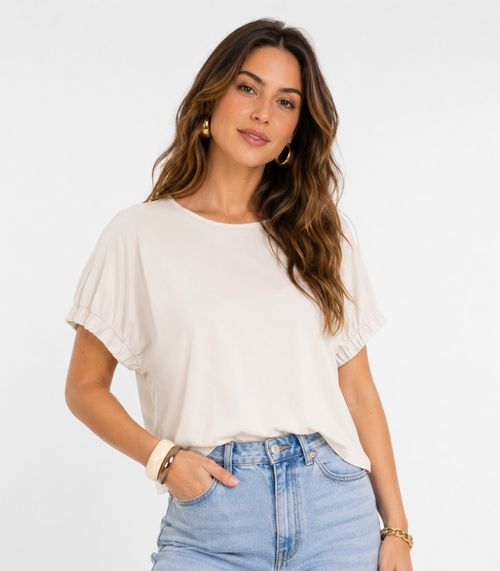 Blusa Feminina Viscose Infinita Cor Branco
