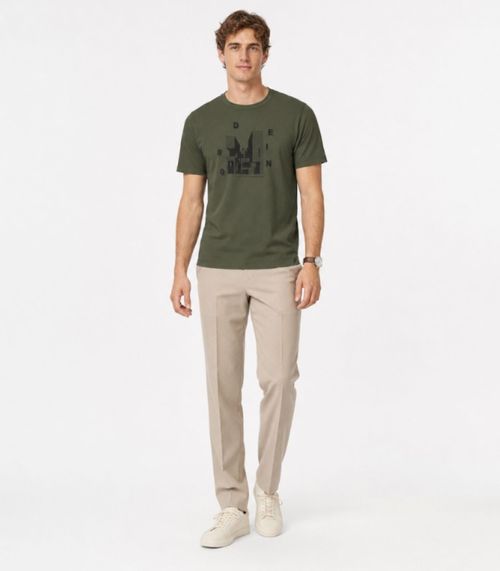 Camiseta Masculina em Meia Malha Diametro Verde