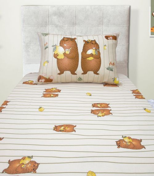 Jogo De Cama Solteiro Joy Doce Vida Bege