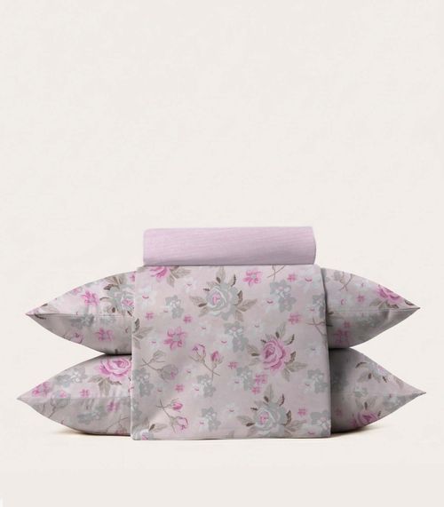 Jogo De Cama 4 Peças Supercal Queen Corttex Rosa