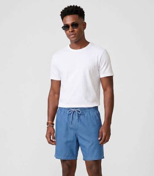 Bemuda Masculina Em Tactel Com Bolsos Filt Surf Azul