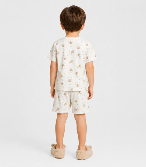 Pijama Infantil Masculino Em Cotton Select Bege