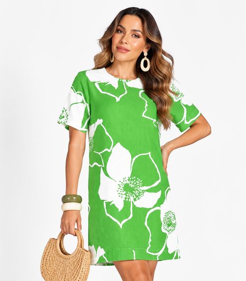 Vestido Curto Com Pence Infinita Cor Verde