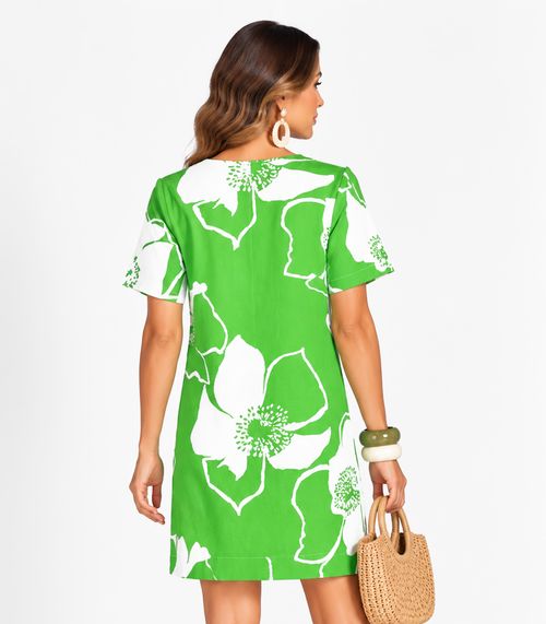 Vestido Curto Com Pence Infinita Cor Verde