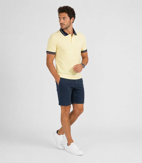 Camisa Polo Masculina Manga Curta Select Amarelo